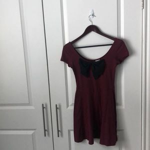 DIVIDED by H&M Burgundy Bow Dress